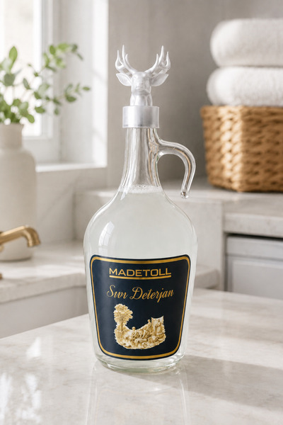 Madetoll Sıvı Çamaşır Deterjanı Cam Şişe, Hassas,Renkliler ve Beyazlar, Bebek Kıyafetlerine Uygun, 1536 ml-64 Yıkama