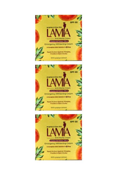 Lamia Emergency Whitening Cream with Papaya Extract - Pack of 3