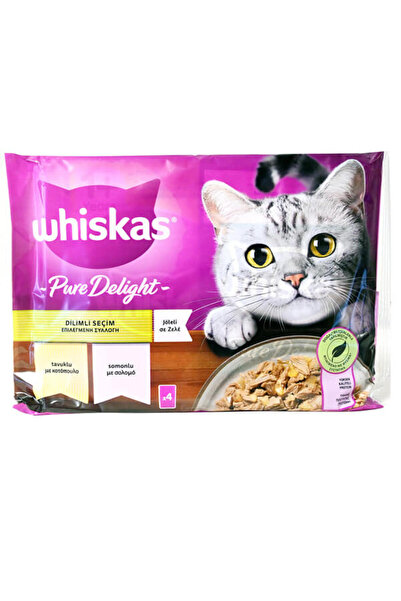 Whiskas ΓΑΤΟΤΡΟΦΗ ADULT PURE DELIGHT 4x85gr. - (MIXED)