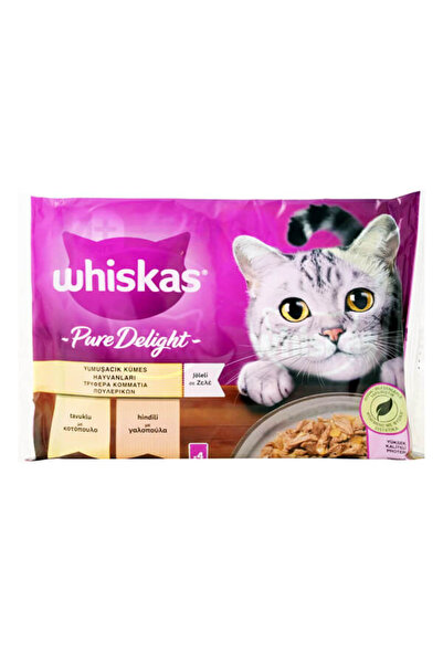 Whiskas ΓΑΤΟΤΡΟΦΗ ADULT PURE DELIGHT 4x85gr. - (ΠΟΥΛΕΡΙΚΑ)