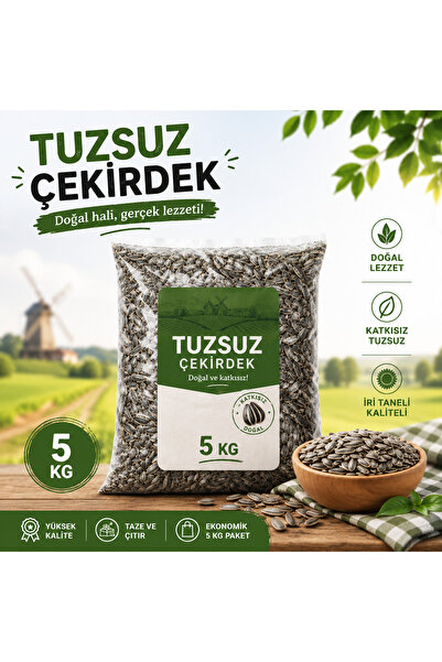 arafalık 5 Kg Tuzsuz Siyah Ay Çekirdeği | İri Taneli Taze ve Çıtır Dökme Çeki...