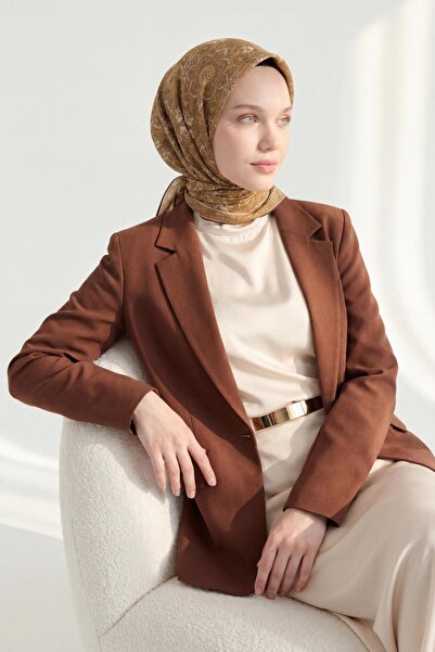 Silk Home وشاح ناعم زيتوني 90x90
