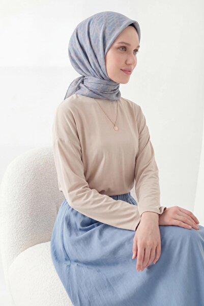 Silk Home Soft Eşarp Zincir Desen Gök Mavisi 90x90
