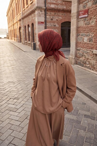 Silk Home Soft Eşarp Flow Bordo