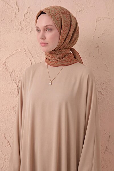 Silk Home Soft Scarf Lina Flora Taba Tile 90X90