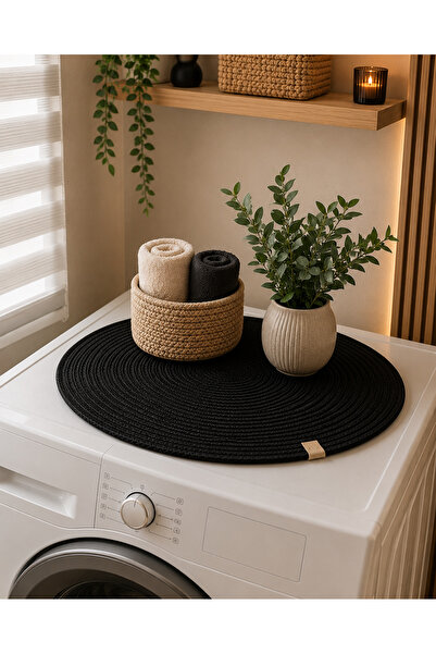 ÖRGÜM Machine Cover 55X55 Wicker Look Multi-Purpose Cover