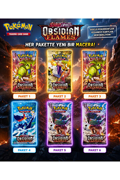 Genel Markalar Melek Kırtasiye 🎉🔥 POKÉMON SCARLET & VIOLET – OBSIDIAN FLAME...