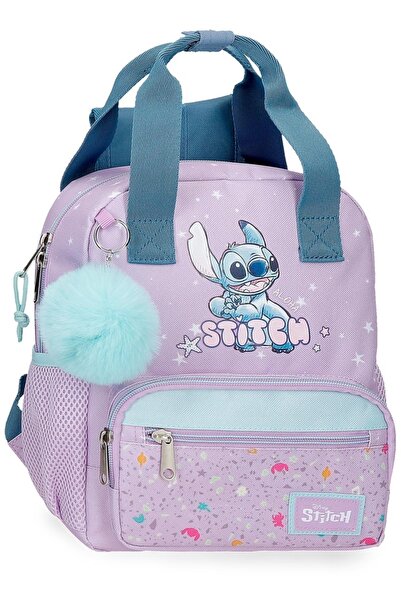 Generic Brand Ghiozdan gradinita fete, Disney Lovely Stitch, adaptabil, lila