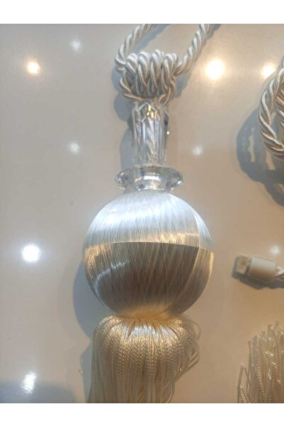 perdemhome Fringed Tulle Double-Layered Curtain Ceiling Binding