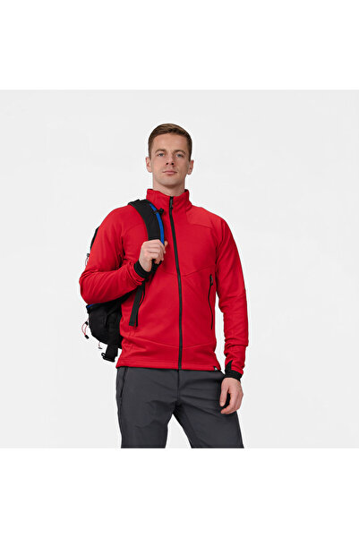 NORTHFINDER Hanorac fleece pentru drumeții bărbați - JACINTO, Rosu