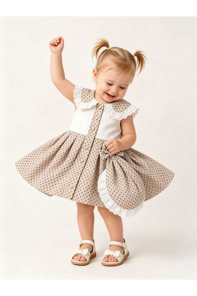 Gocoland Luna Polka Dot Dress & Headband Set