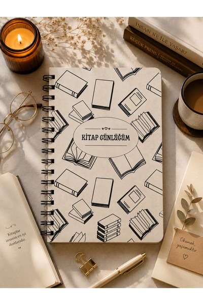 PickyTidy Kitap Günlüğü A5 Spiralli Defter | Reading Journal | Kitap Okuma Ta...