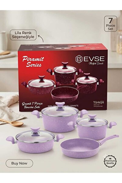Lider MAGNESİA Evse Granite Pot Set 7 Pieces 3 mm
