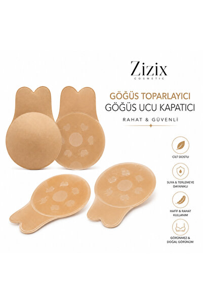 zizix Göğüs Toparlayıcı & Göğüs Ucu Kapatıcı Silikon Destekli Görünmez Sütyen...
