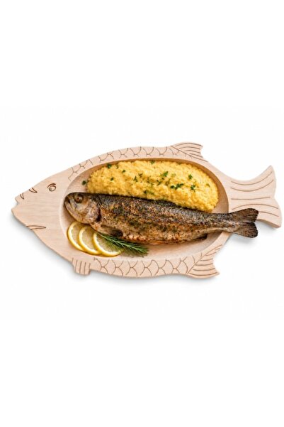 OEM Beech Wood Fish-Shaped Serving Platter