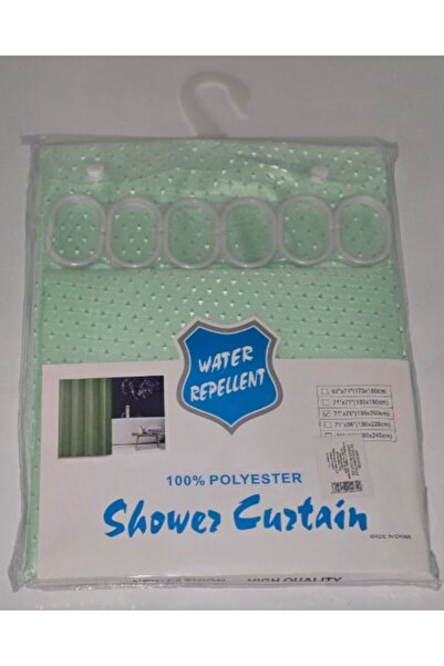 Generic Brand Perdea duș vernil, 180x200 cm, inele fixare incluse