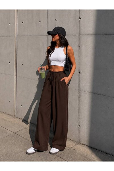 LADY SHOPPING AZELIA TENSEL MODAL PANTALONI DE VARĂ CU CRAC LARG ȘI MATERIAL ...