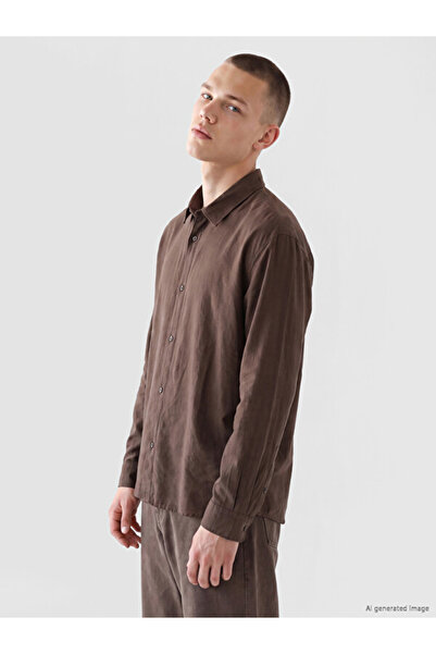LC Waikiki قميص رجالي I Standard Mold ذو مظهر الكتان من Freezen Store
