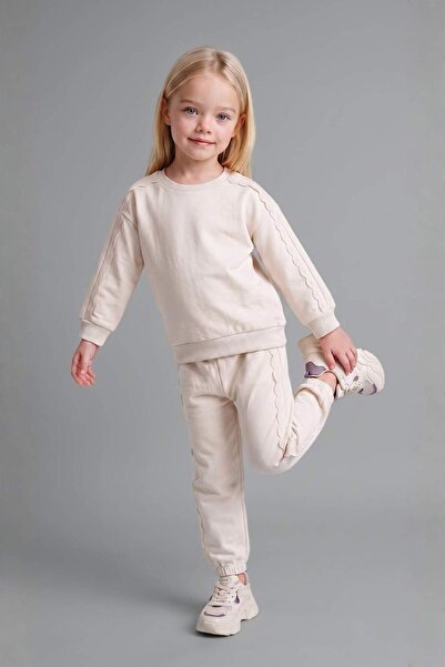 DeFacto Cotton Regular Fit Long Sleeve Top Elasticized Leg Bottom 2-Piece Set...