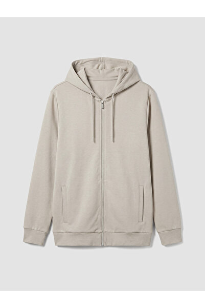 LC Waikiki Rmz Gi̇yi̇m Farkiyla Hooded Men's Zipper Sweatshirt