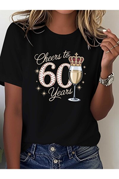 KYMC07 تي شيرت نسائي مريح للغاية للاحتفال بالذكرى الستين