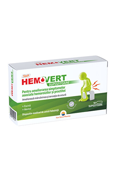 SUN WAVE PHARMA Hemovert Supozitoare 10buc