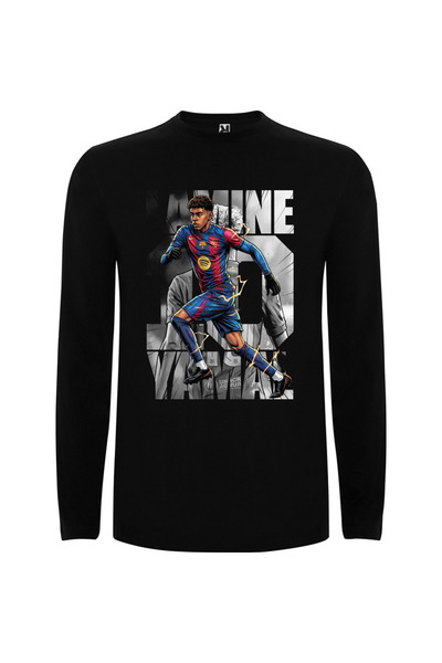 Ingift Tricou Unisex cu Maneca Lunga din Bumbac Print Fotbal Rising Star Lami...
