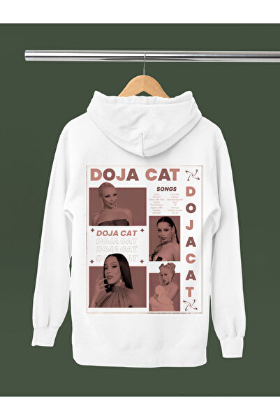 MAGORS سترة رياضية بقلنسوة من القطن مطبوع عليها DOJA CAT بأكمام طويلة وثلاثة ...