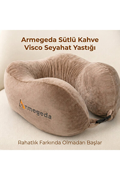armegeda sıradışı tasarımlar Armegeda Sütlü Kahve Visco Seyahat Yastığı