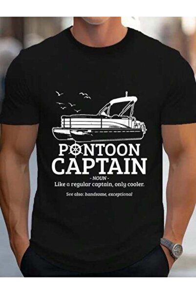 23ERVA تي شيرت مطبوع عليه عبارة "Captain Definition" مصنوع من القطن بنسبة 100...