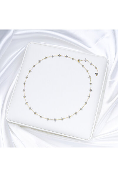 Choice1 50cm Labradorite Natural Stone Chain Necklace for Women Fashion Jewel...