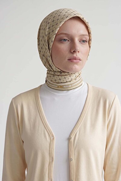 Levidor Green Belt Detailed Twill Silk Scarf