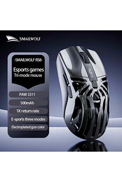 Choice4 Gunmetal PAW3311 2026 NEW SMAILWOLF RS8 Wireless mouse Bluetooth thre...