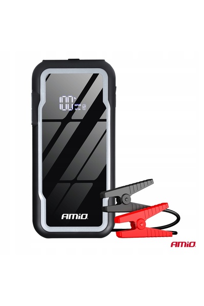 AMIOGO Power Bank 3 în 1 cu lanternă LED și robot de pornire 12V 12Ah 1600A Amio-04678