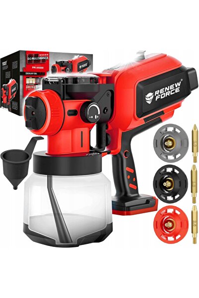Renew Force Pistol de vopsit 550 W, 1,20 L, cu 3 duze