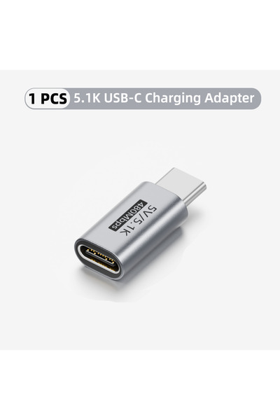 Choice BSN 1x 5.1K-Type-C-ZJT USB-C 5.1K Resistor Charging Adapter Safe 5V Ov...