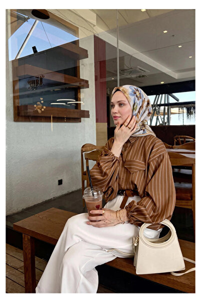Silk Home Soft Scarf Fleur Khaki