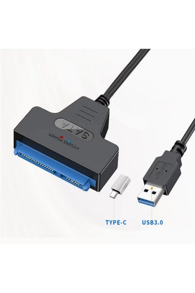 Choice1 كابل محول SATA إلى USB 3.0 أسود اللون (قطعة واحدة) وأبيض اللون (قطعة ...