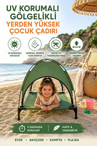 Reyo Oxford UV Korumalı Gölgelikli Çadır, Plaj, Kamp, Bahçe Oyun Çadırı, Yerd...