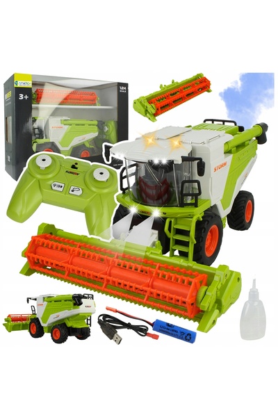 Stator Jucărie telecomandată RC Combină agricolă cu lumini și fum, utilaj agr...