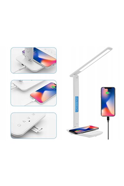 NO BRAND Lampă de birou LED cu încărcător inductiv Qi alogy