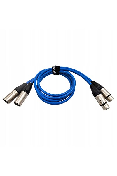 NO BRAND MELODIKA SB2X50 Cablu albastru cer 2 XLR - 2x XLR OFC 4N Interconect...