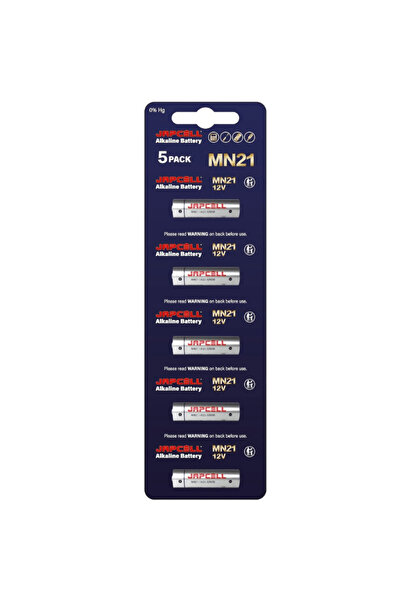 Japcell Set of 5 MN21 / E23 / 23A 12V Alkaline Batteries