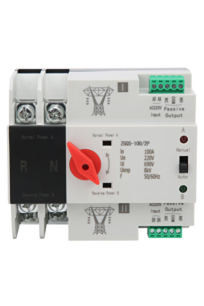 NO BRAND Comutator automat de transfer dublu Zgq5-100 2P 100A 220V