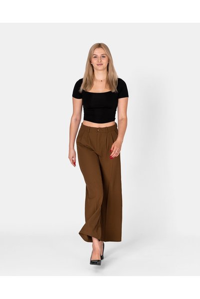NO BRAND Pantaloni eleganți de damă, evazați, stil suedez, cu picior larg Fg0...