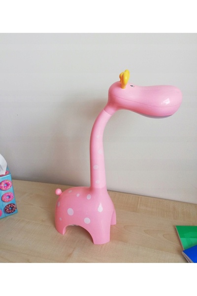NO BRAND Lampă de birou Girafă Plastic Galben Kaja