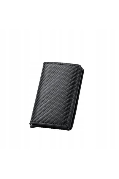 NO BRAND Portofel RFID Suport Carduri cu Buton de Glisare