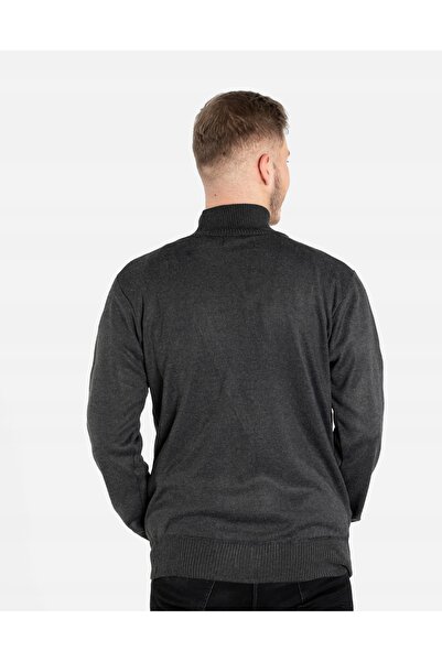NO BRAND Pulover elegant din lână pentru bărbați, cu guler semi-înalt retract...