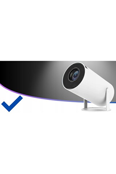 NO BRAND Proiector LED 4K Android TV WiFi portabil alb