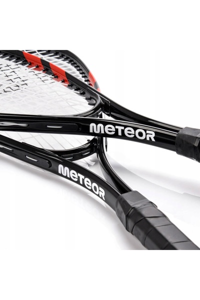 NO BRAND Set de badminton Speed Meteor 2 Rachete negre + 3 volane